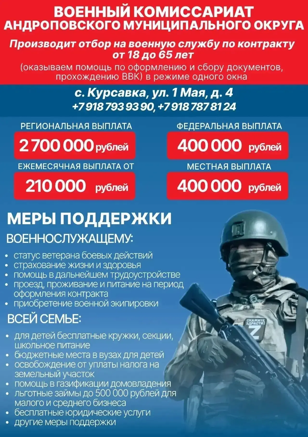 Уважаемые жители Андроповского округа!