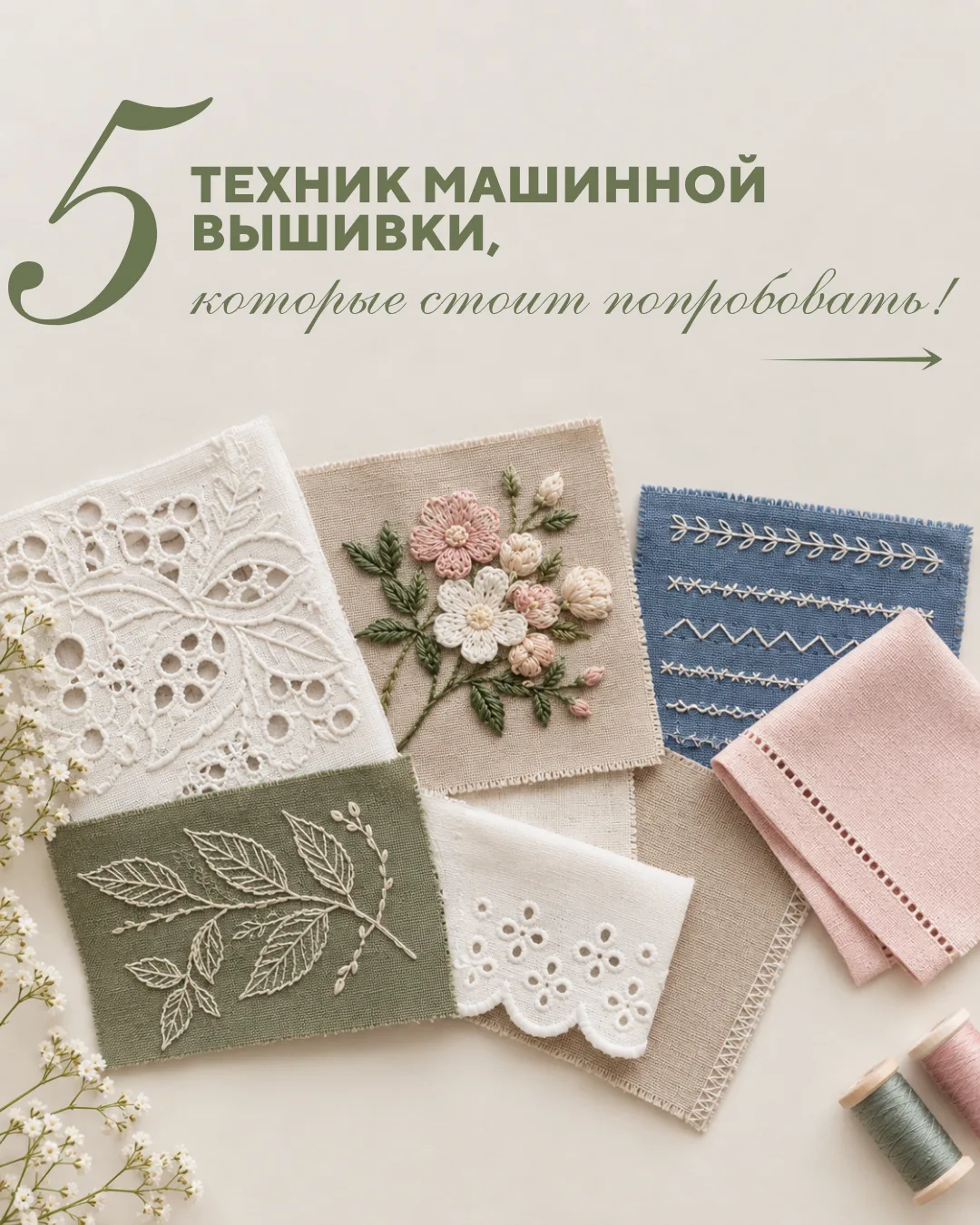 🧵 А вы пробовали все возможности машинной вышивки?