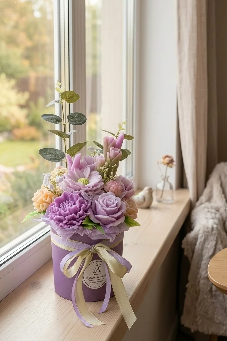 🌸 Собрала Букет из мыла в  подарок для учителя! Который хочется рассматривать!