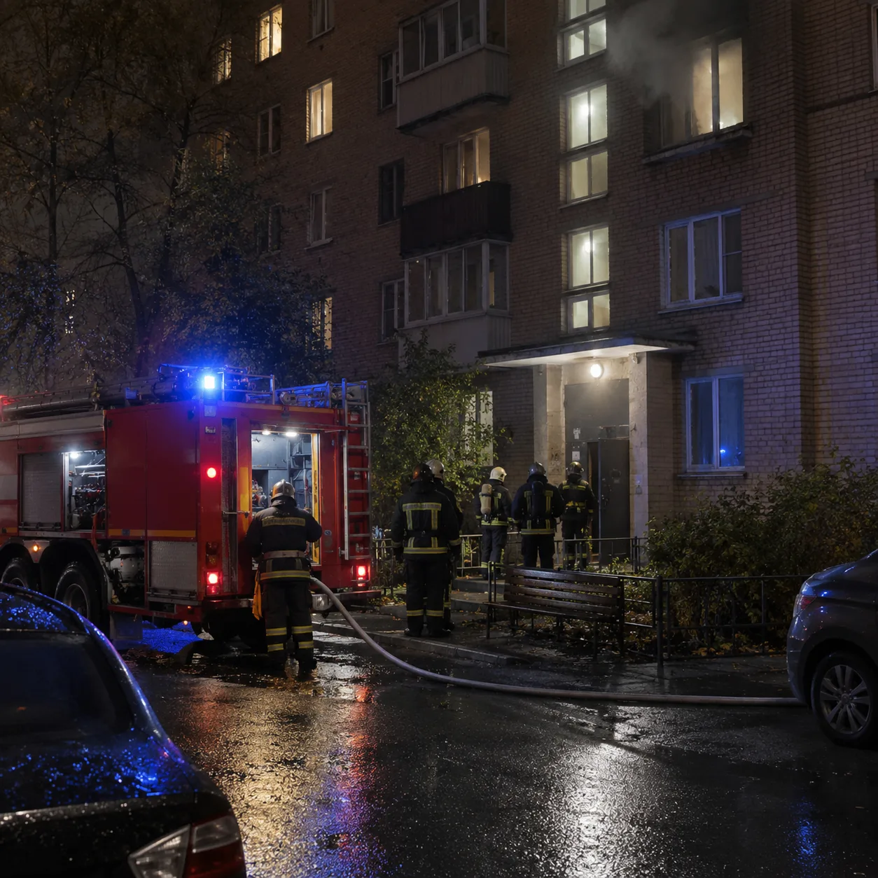 🔥 Ночью в Невском районе тушили пожар