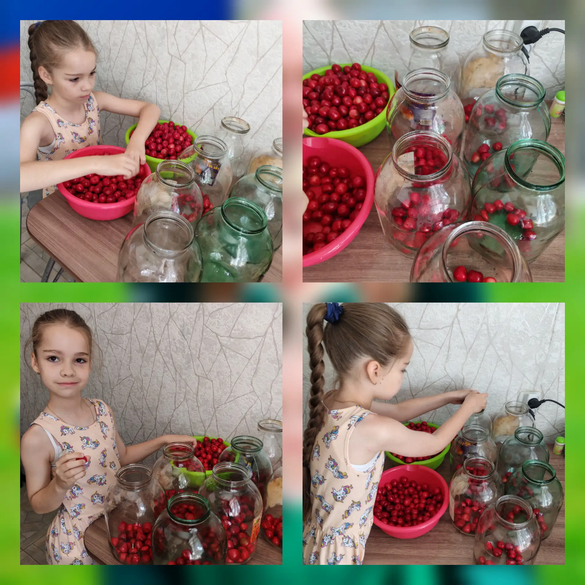 На летних каникулах ученица 1 класса Короп Анна,вместе со своей мамой Екатериной , принимает активно