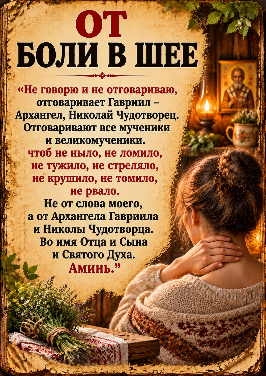 ОТ БОЛИ В ШЕЕ