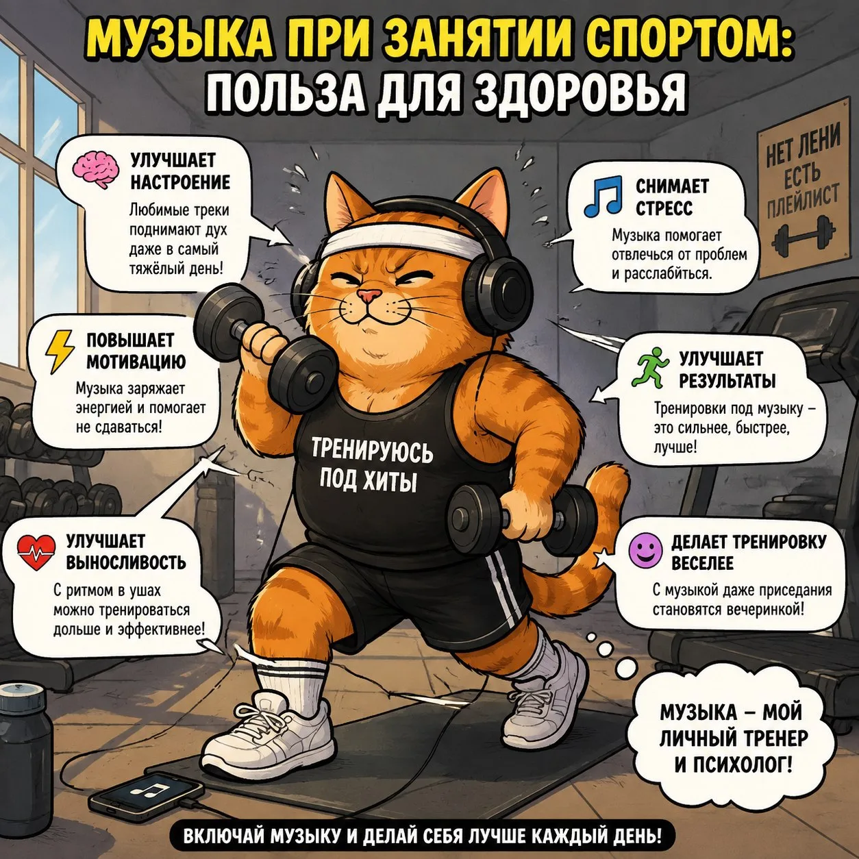Легальный допинг для сердца и мозга: как музыка во время спорта меняет показатели нашег...