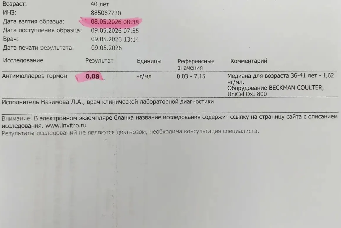 Низкий АМГ не приговор.  Рассказывает наш врач-репродуктолог, к.м.н. Калинина Наталья Г...