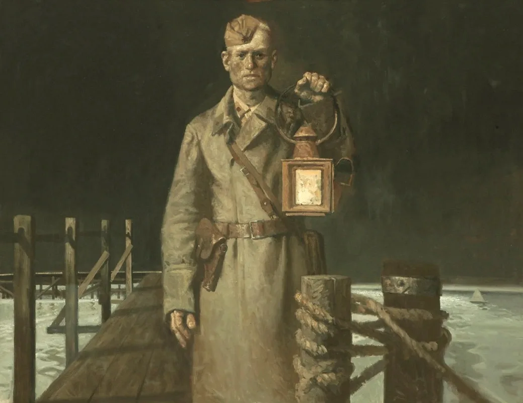 Колупаев Николай Владимирович 
«Комендант переправы. Сталинград. 1942 год» 
2012 г. Холст, масло. 14
