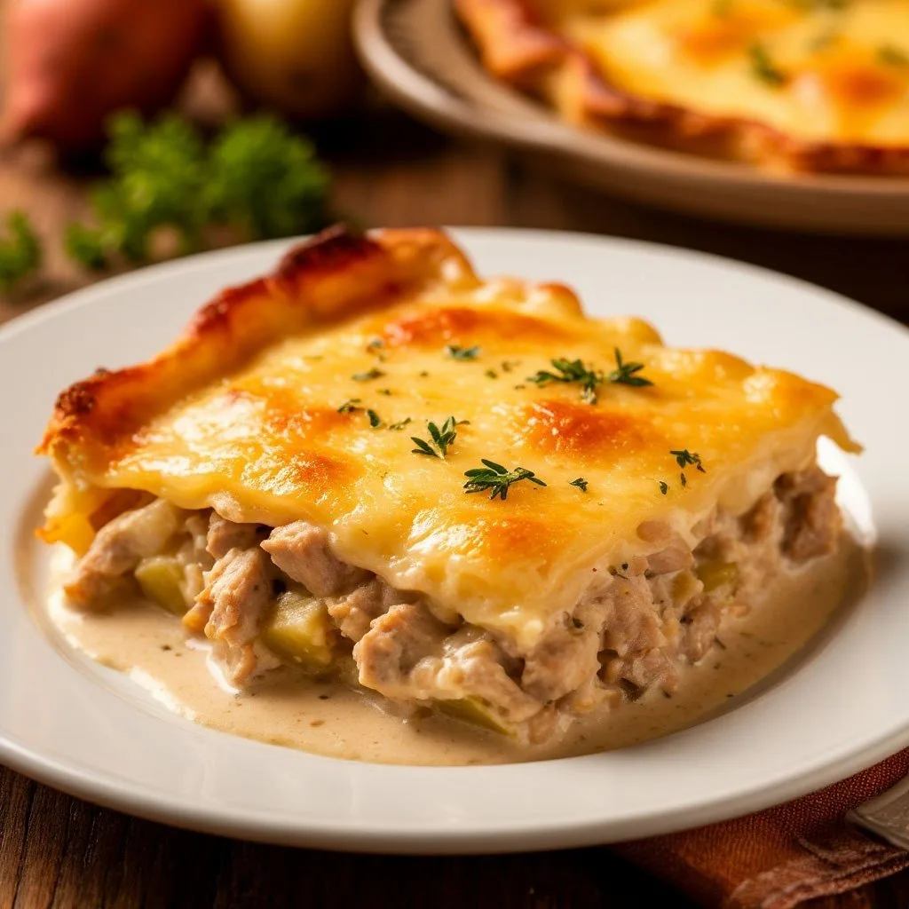 Гратен с индейкой и картофелем в аэрогриле 🥘