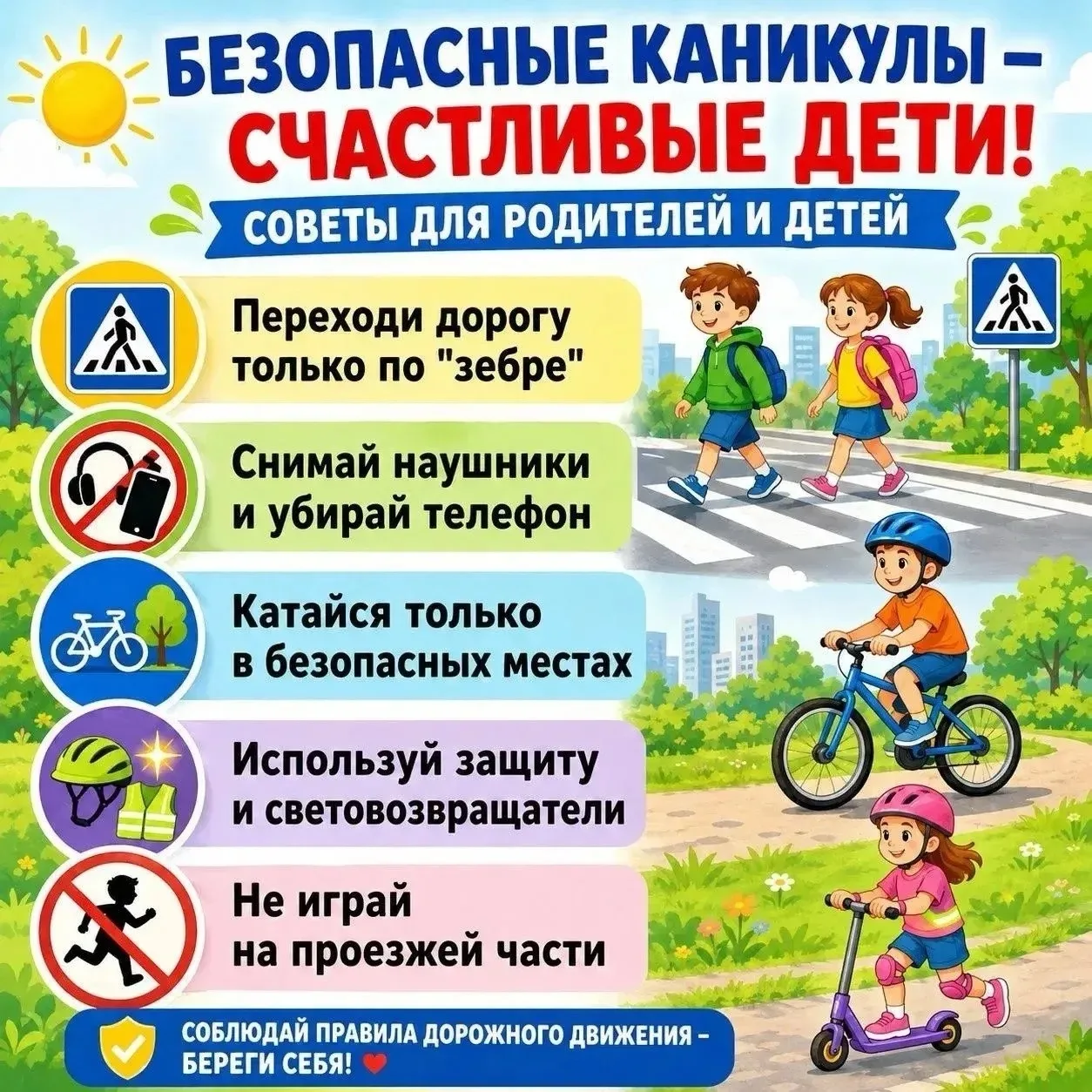 Безопасность наших детей — ответственность каждого из нас!

Летние каникулы время активных прогулок,