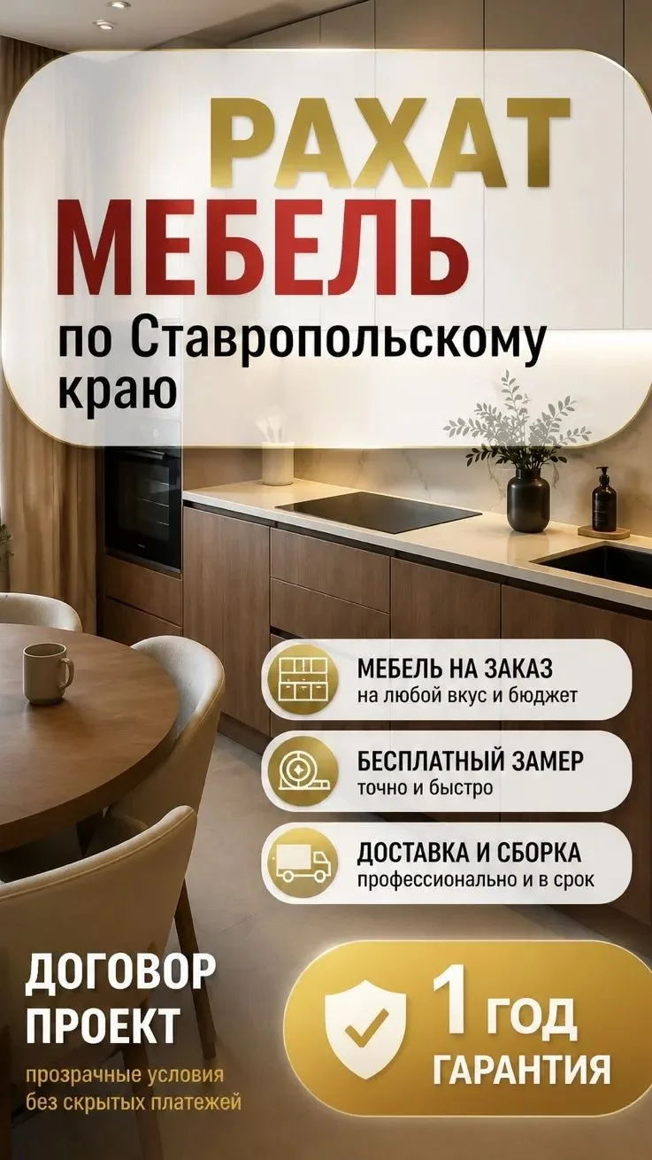 РАХАТ Мебель-корпусная мебель на заказ по индивидуальным размерам: кухни, прихожие, дет...