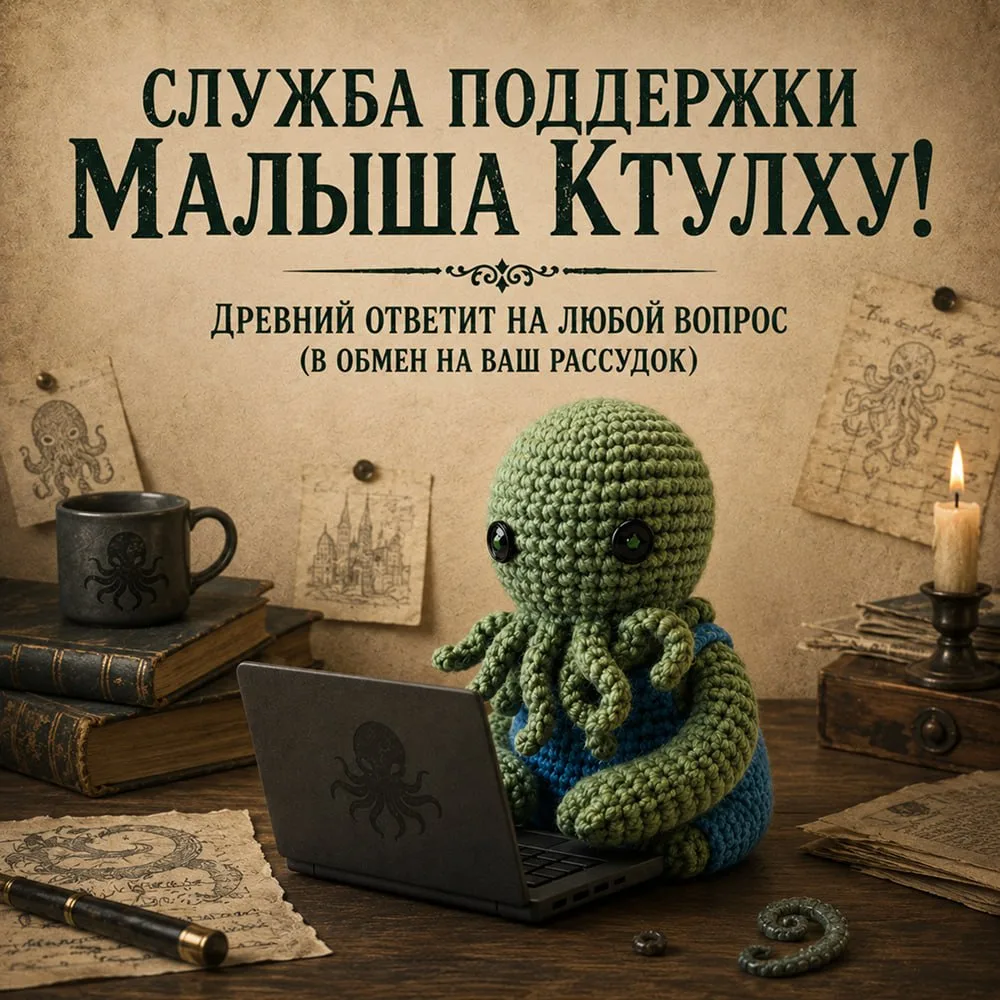 Малыш Ктулху внимательно прочёл ваши вопросы, и готов поделиться своей многолетней мудр...
