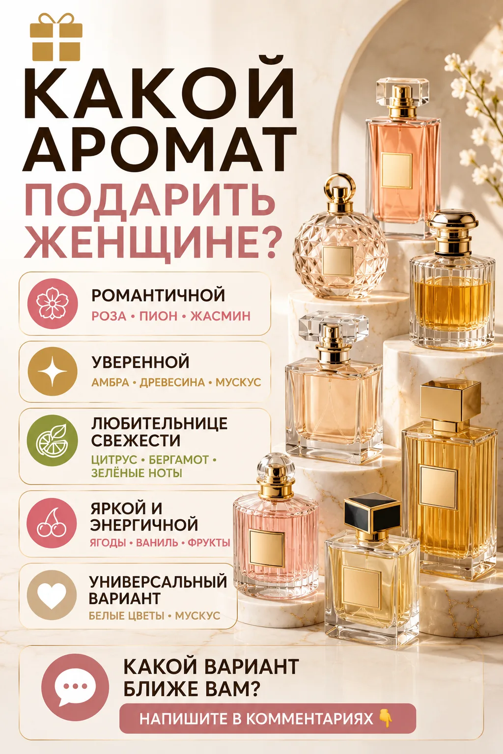 🎁 Какой аромат подарить женщине?