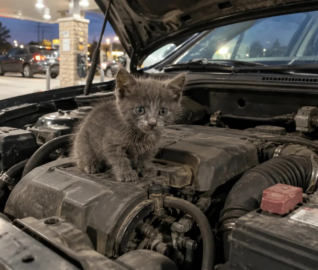 В Рыбинске котёнок проехал под капотом машины — и сразу нашёл дом😻