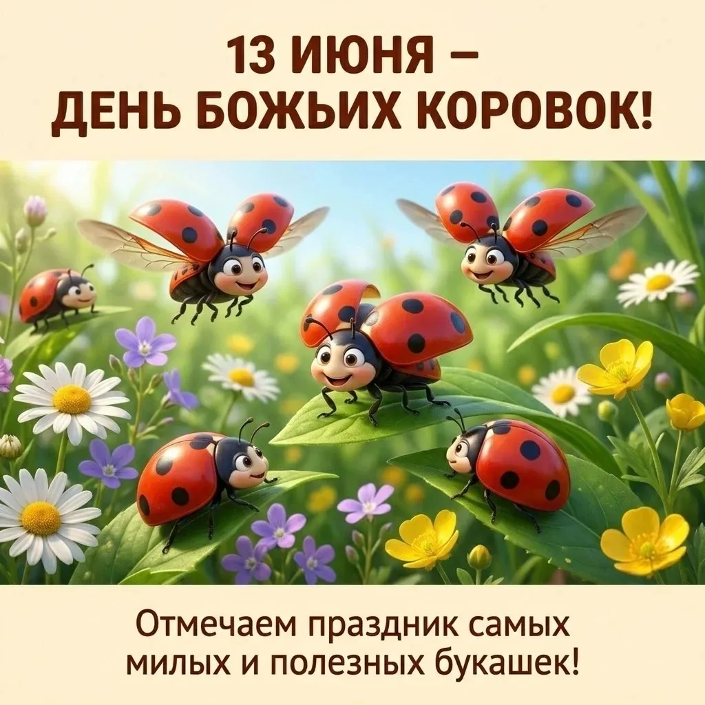 Рубрика: Экологическое воспитание
🐞13 июня – День Божьих Коровок! 🐞

Дорогие родители и друзья!

�