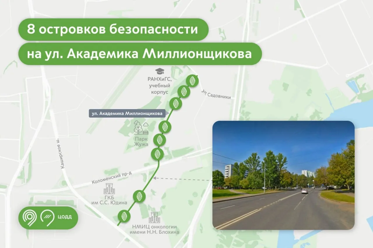 Улицу Академика Миллионщикова в районе Нагатино-Садовники ждёт реконструкция.
 
На всём протяжении у