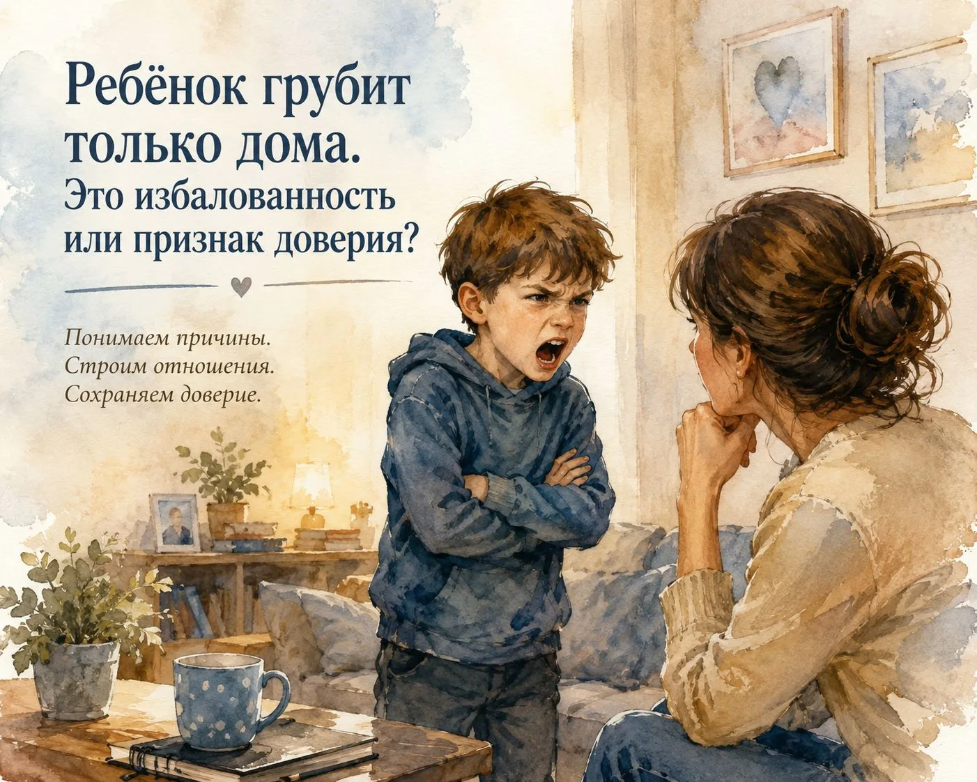 Ребёнок грубит только дома. Это избалованность или признак доверия?
«В школе он такой вежливый. Учит