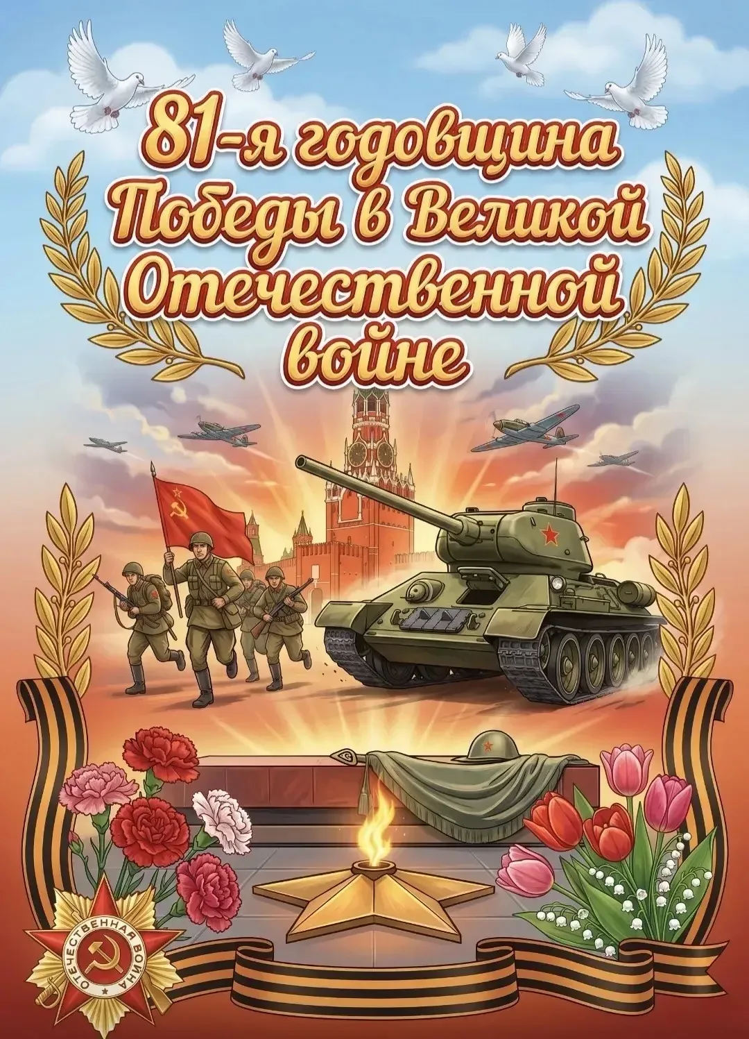 🎖️ В преддверии 9 мая знакомим детей с историей Великой Победы  В средней группе ДО2 МОУ СОШ №12 про