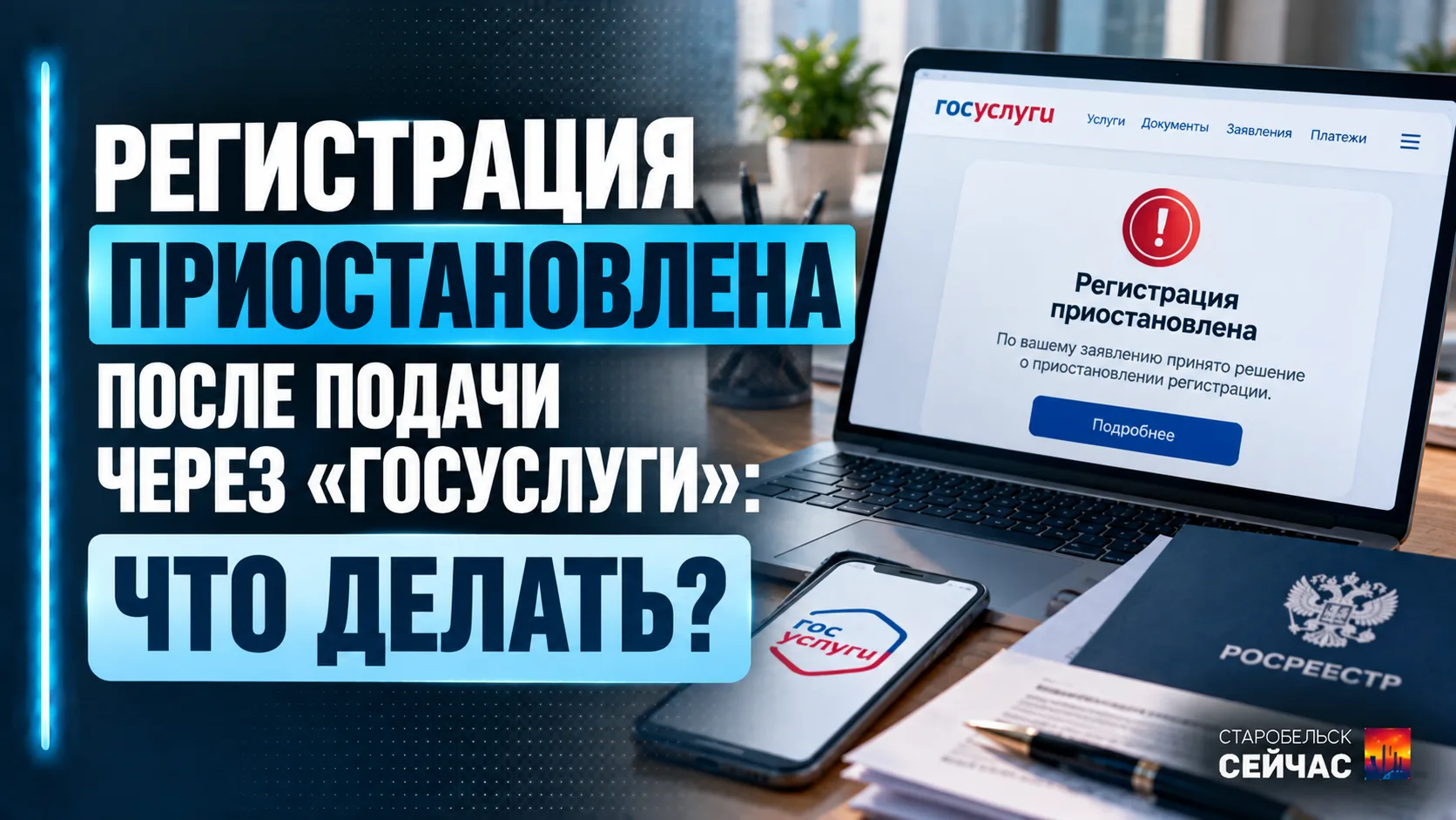 ❗️Регистрация приостановлена после подачи через «Госуслуги»: что делать?