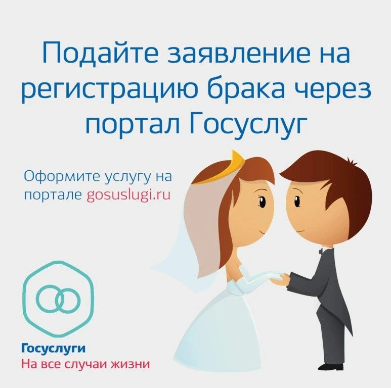 Как подать заявление на регистрацию брака в электронном виде через портал Госуслуг?