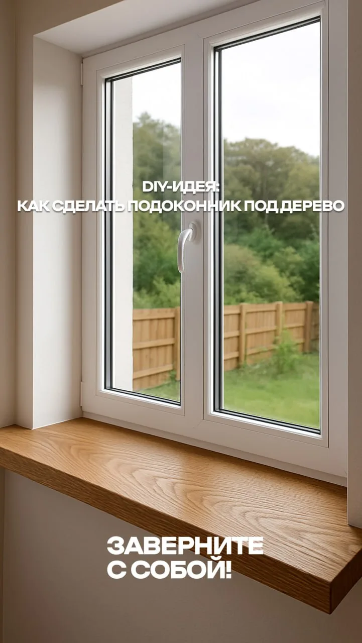 DIY-идея: как сделать подоконник под дерево — просто и красиво 🌿

Вместо обычных белых подоконников