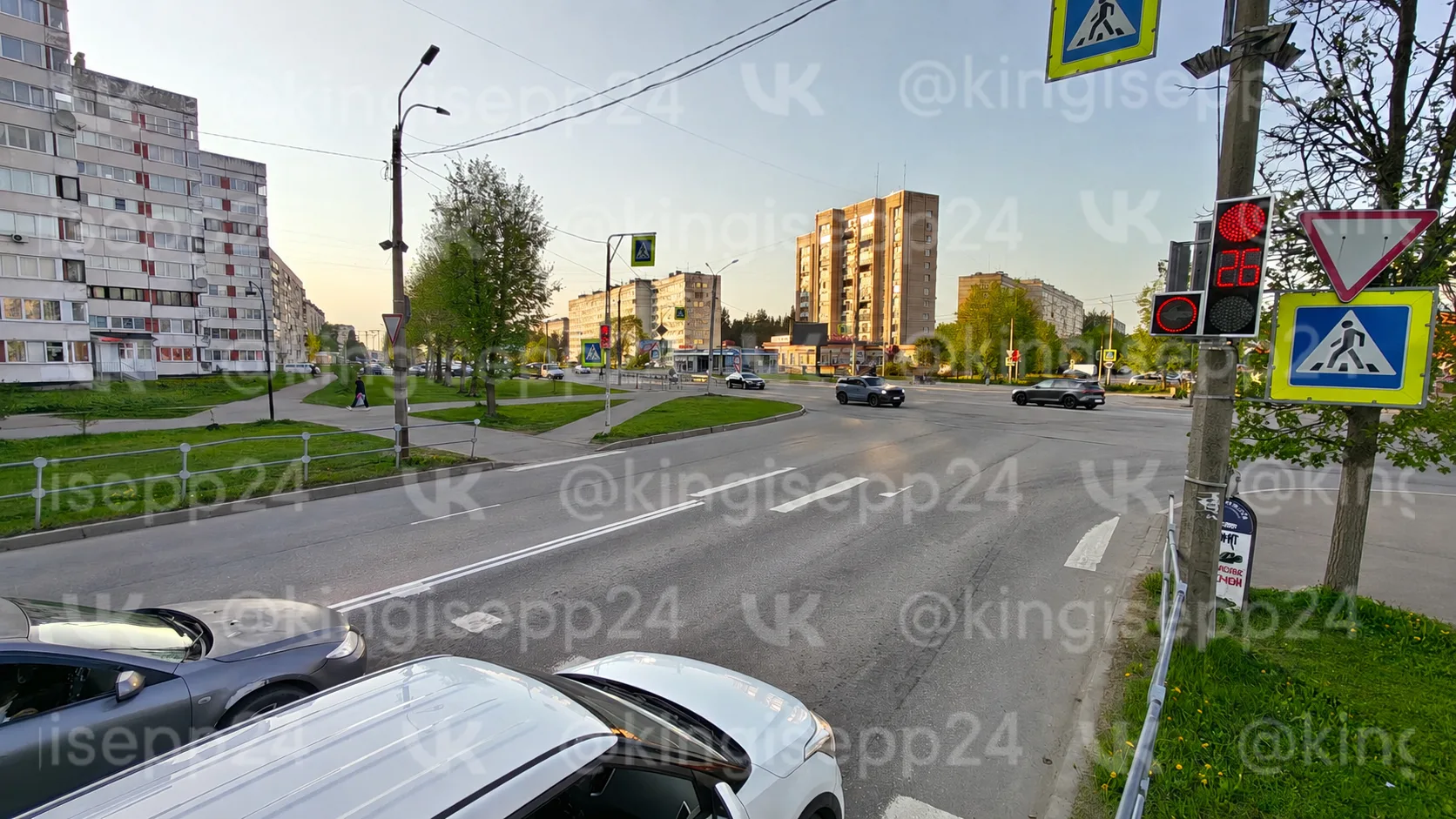 🚦 Водители Кингисеппа, внимание — изменения на одном из самых оживлённых перекрёстков города!  На пе