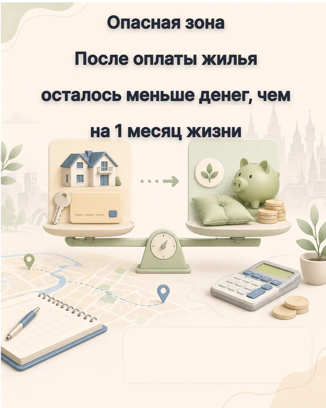🧳 Сколько денег нужно на переезд в Москву в 2026 году
Часть 3/3: подушка, если работы пока нет
Если