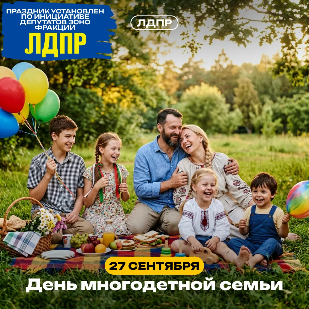 ➡27 сентября — День многодетной семьи Нижегородской области