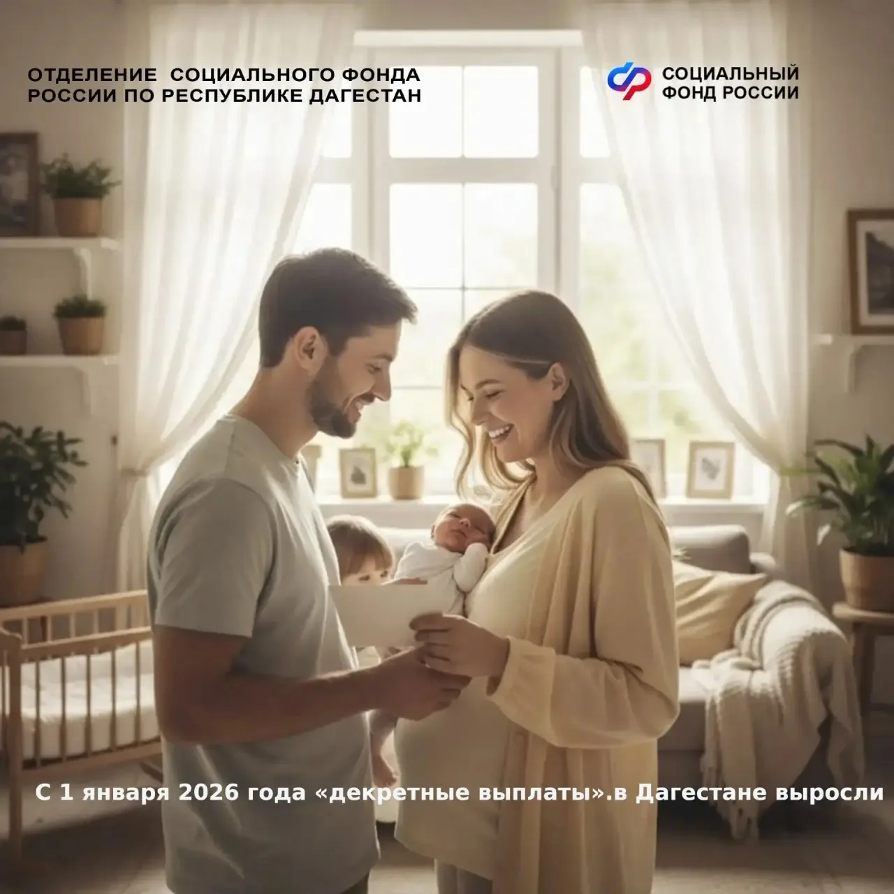 С 1 января 2026 года в Дагестане выросли«декретные выплаты».   📈 С 1 января 2026 года изменились сум