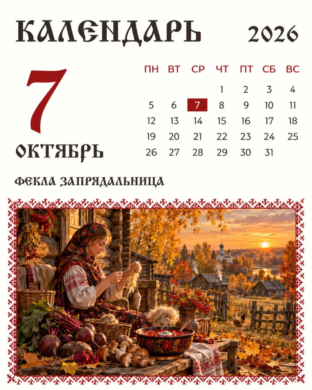 Сегодня отмечали Феклу Запрядальницу.