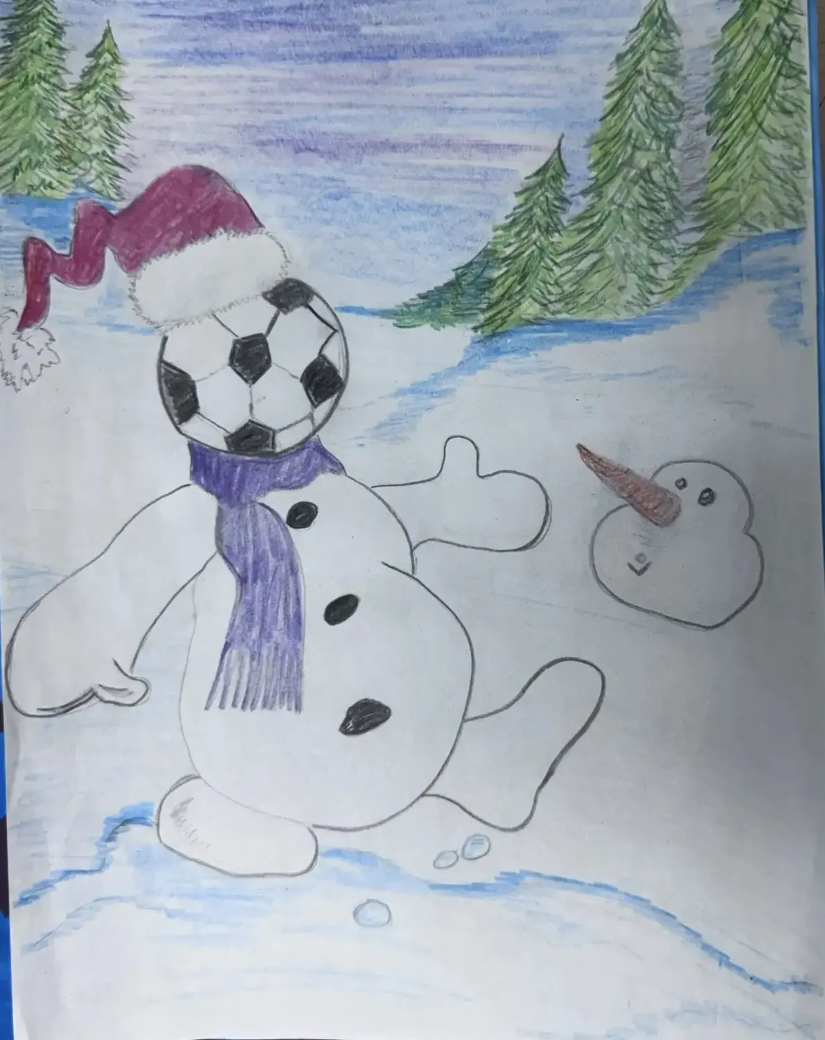 🌲Конкурс рисунков "НОВОГОДНИЙ ФУТБОЛ!"  🎄Рисовать, наверное, любят все! Наши первоклассники - особен