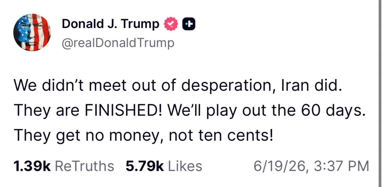 🇺🇸«Они не получат ни цента»: Трамп обвинил Иран в срыве переговоров в Женеве 

Эмоциональное посла
