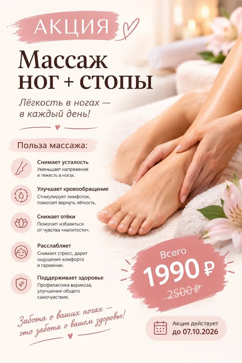 Акция массаж
