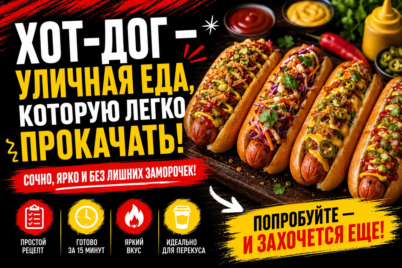 Знаете, что отличает домашний хот-дог от уличного? Тот самый карамелизированный лук, ко...