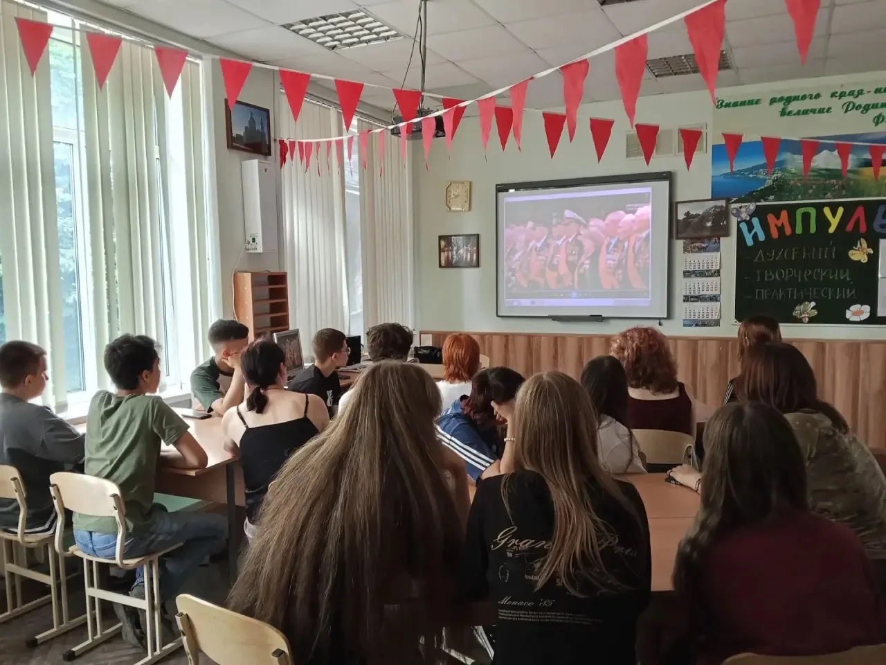 В преддверии Дня памяти и скорби, в отряде «Импульс» состоялся тематический просмотр видеоролика, по