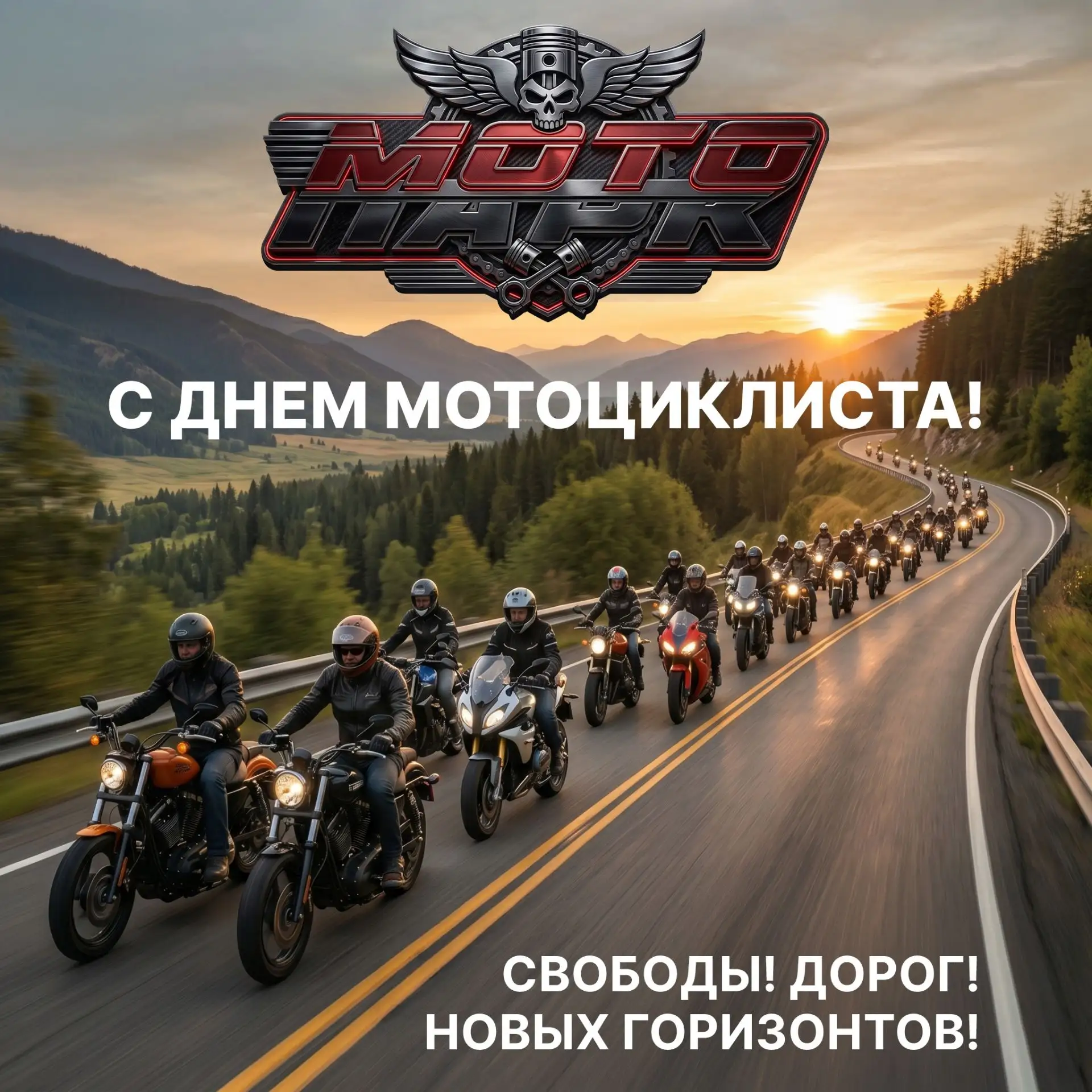 С Днем мотоциклиста всех причастных!