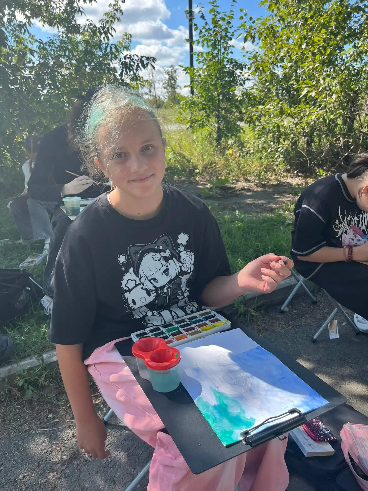 Привет с городского пленэра! 🎨