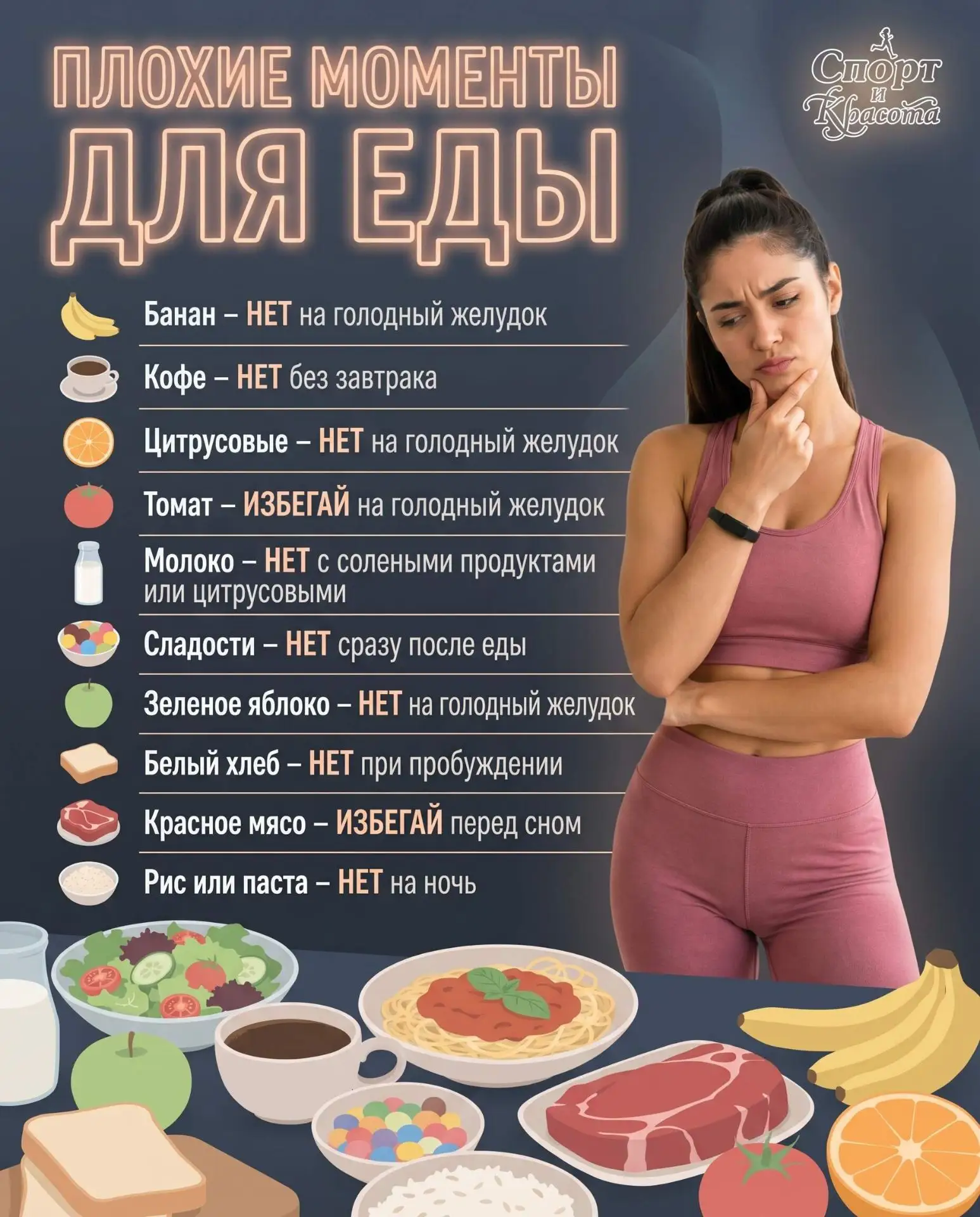 Плохие моменты для еды.