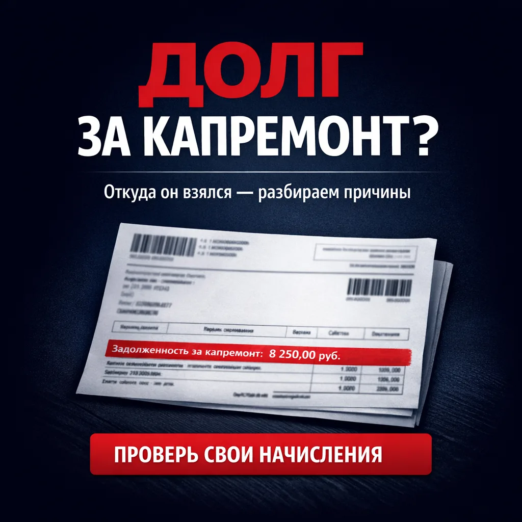😡 Пришла квитанция с долгом 55 000 рублей. За капремонт. Которого не было