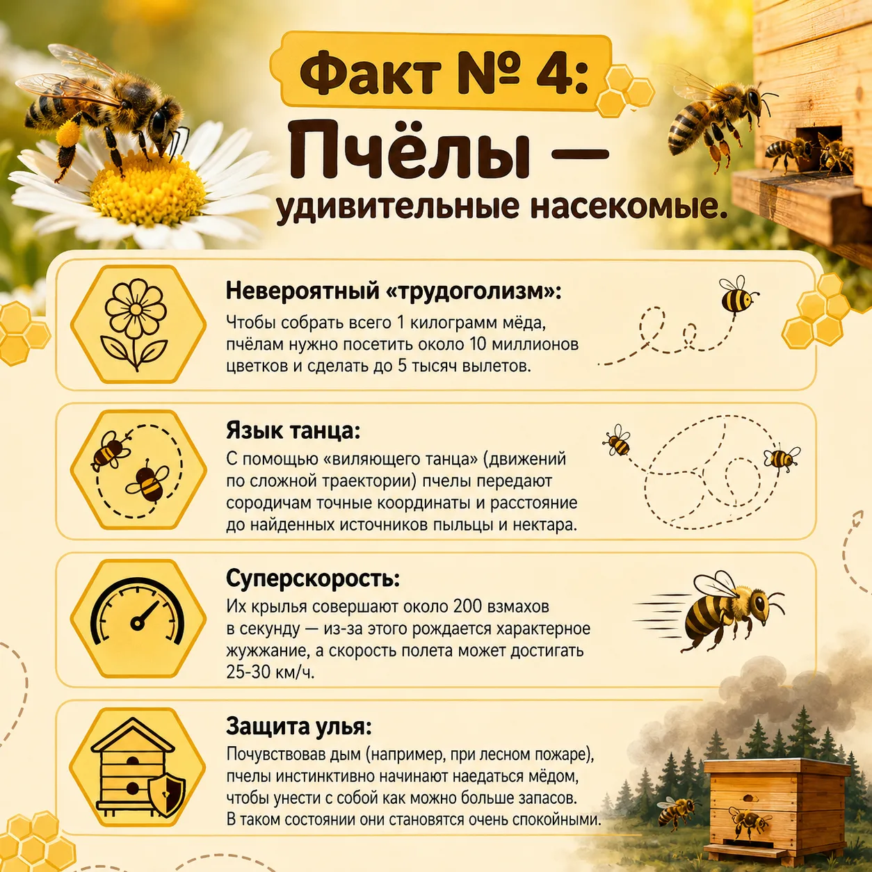 🐝 20 мая - всемирный день пчел!   Знаете ли вы, что без этих крошечных созданий наша планета может и