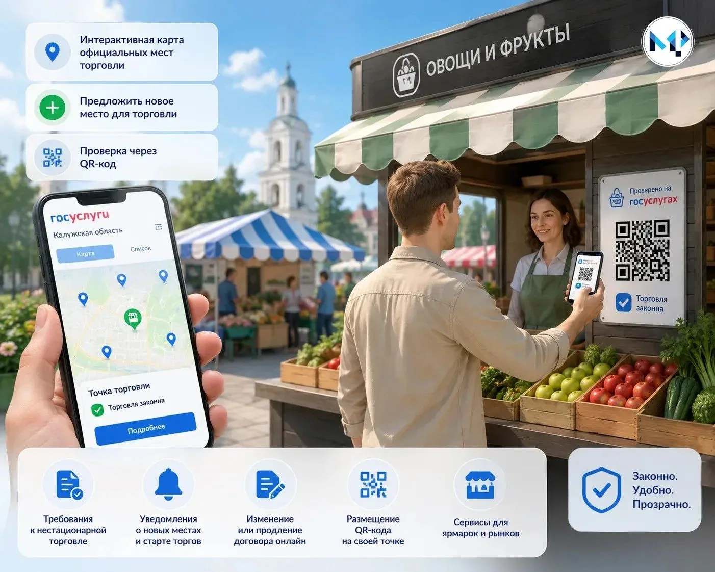 📍 Легальная торговля в Калужской области: новые возможности на Госуслугах