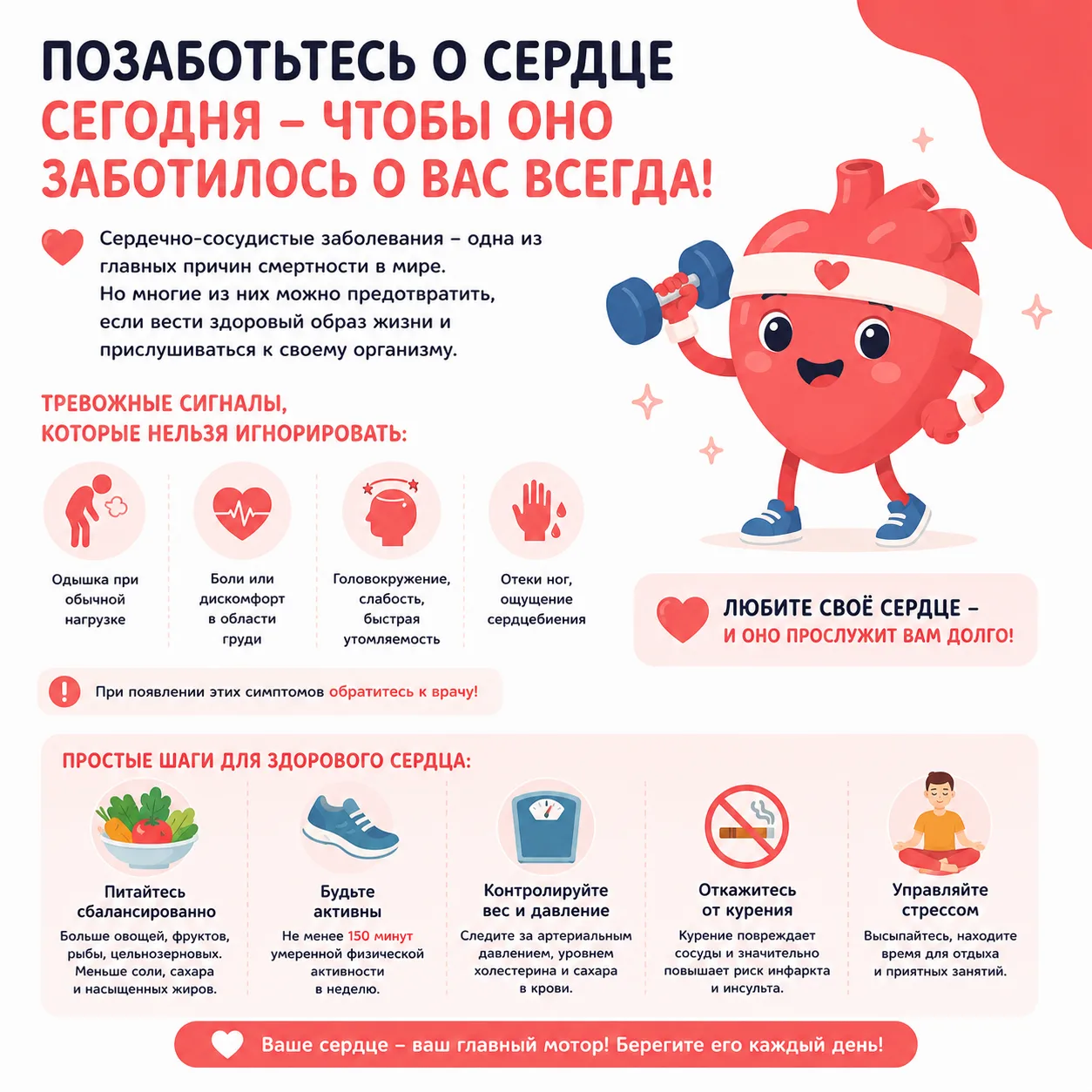 ✔️Позаботьтесь о сердце сегодня - чтобы оно заботилось о вас всегда!