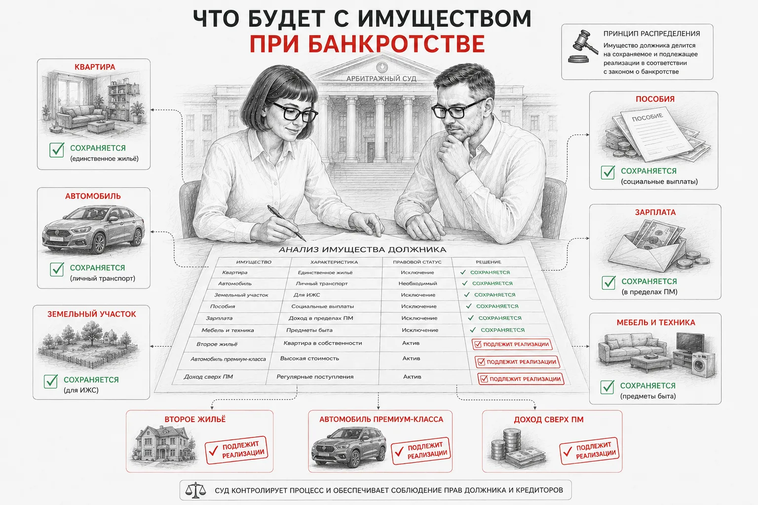 Что будет с имуществом при банкротстве
 
⚡️ Добрый день, друзья!

Когда человек впервые начинает изу