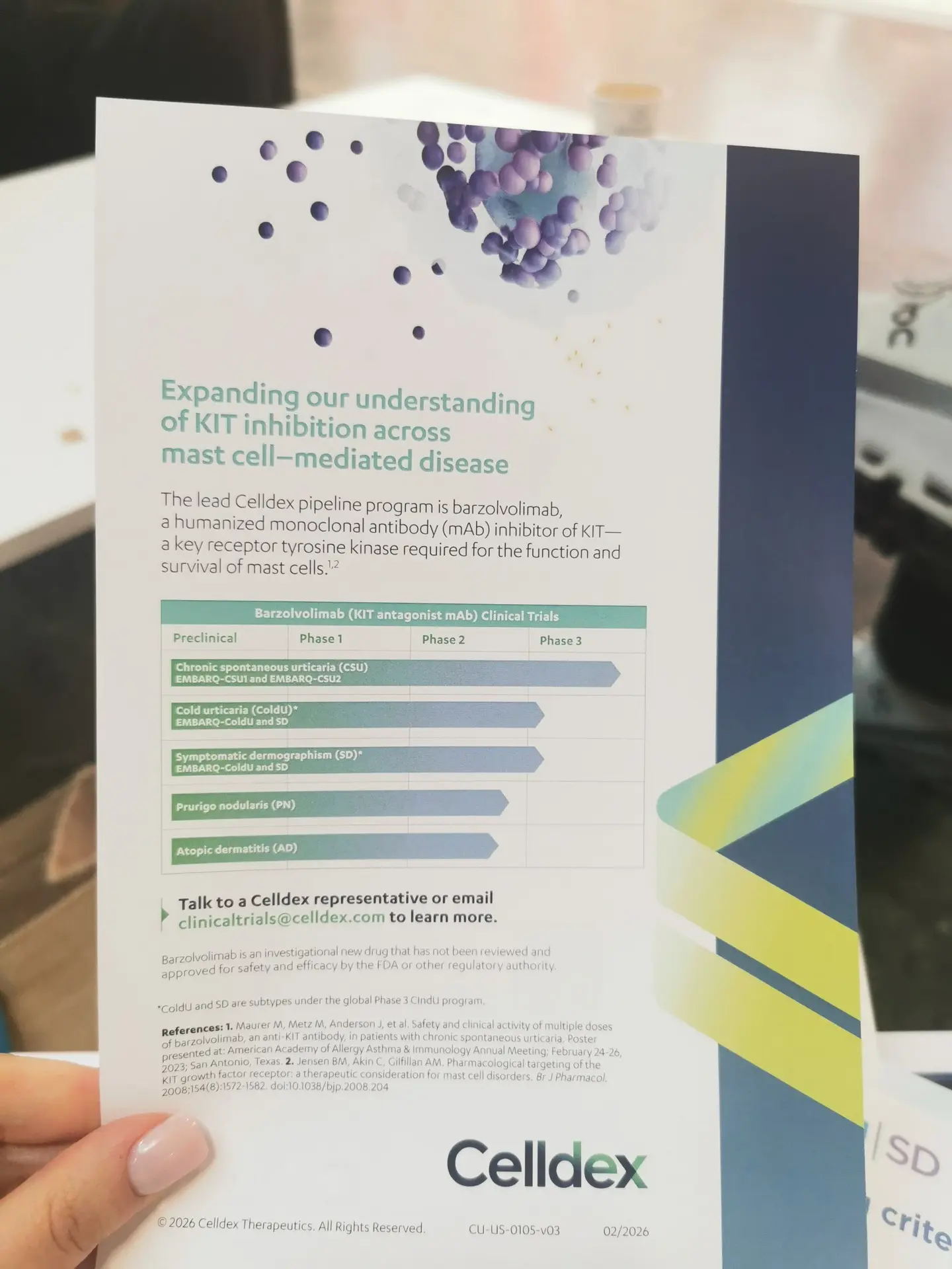 Очень интересная новая молекула barzolvolimab

На поверхности тучных клеток есть рецептор KIT. Это р