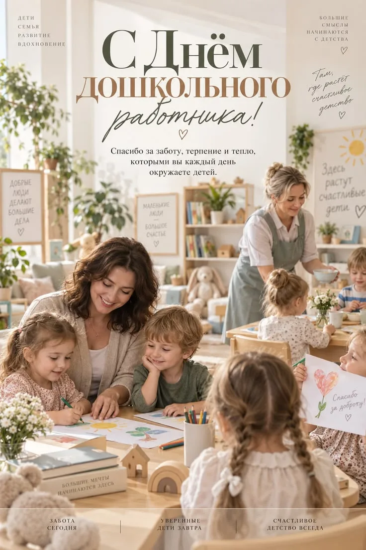 Уважаемые Воспитатели дошкольных организаций, с праздником 💐💐.