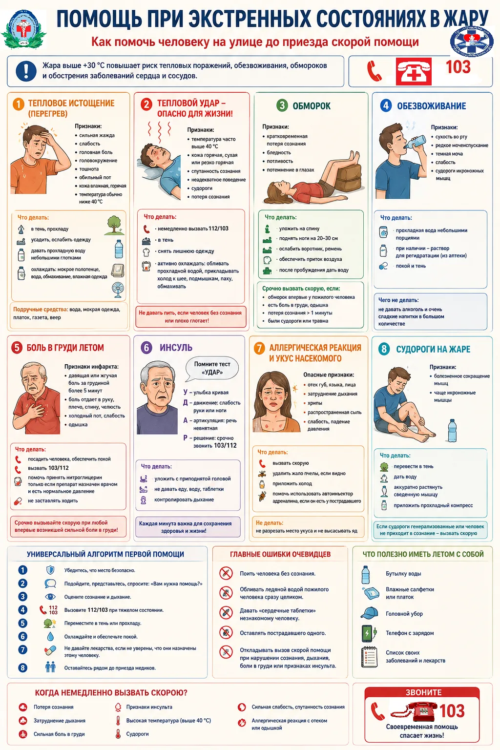 🌞 ЛЕТНИЕ ЭКСТРЕННЫЕ СОСТОЯНИЯ И ПЕРВАЯ ПОМОЩЬ