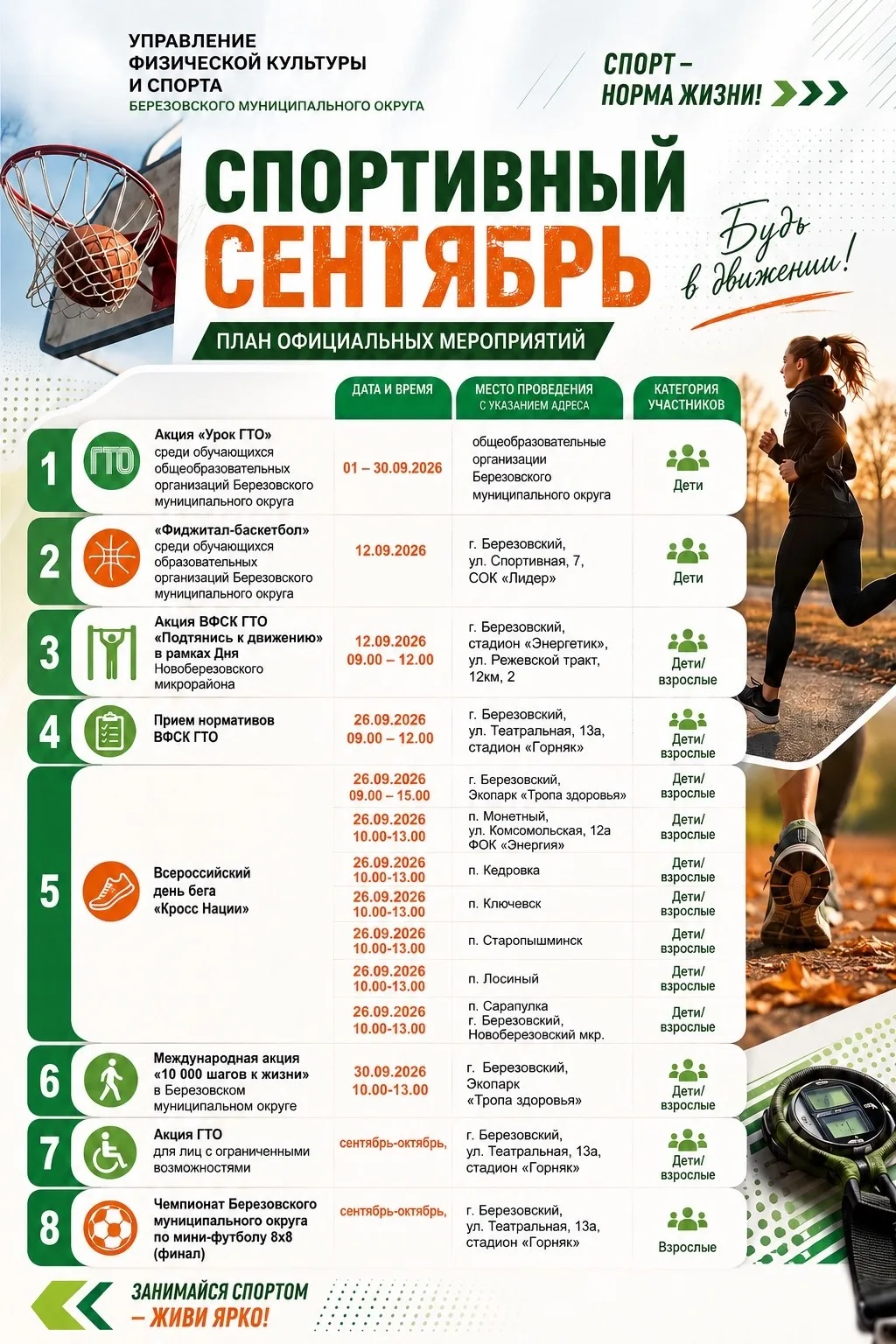 Осень — отличный повод вернуться к активному образу жизни! 🍂