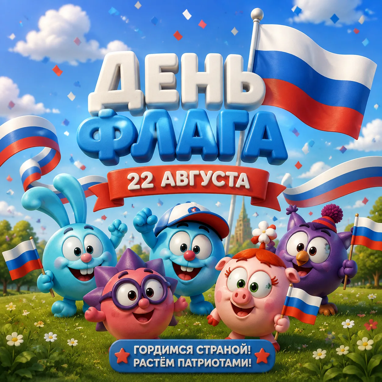 🇷🇺 22 августа — День Государственного флага Российской Федерации!