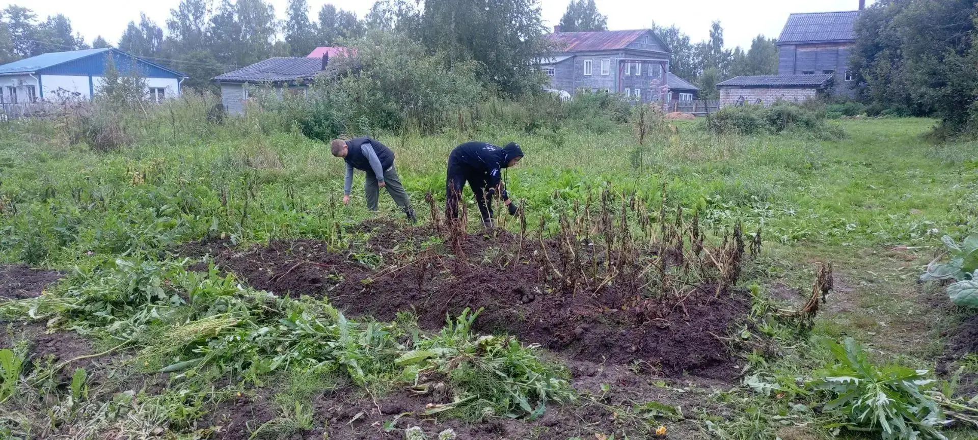 🌿Работа на пришкольном участке во время летних каникул в МОУ Верхнеспасская ООШ продол...