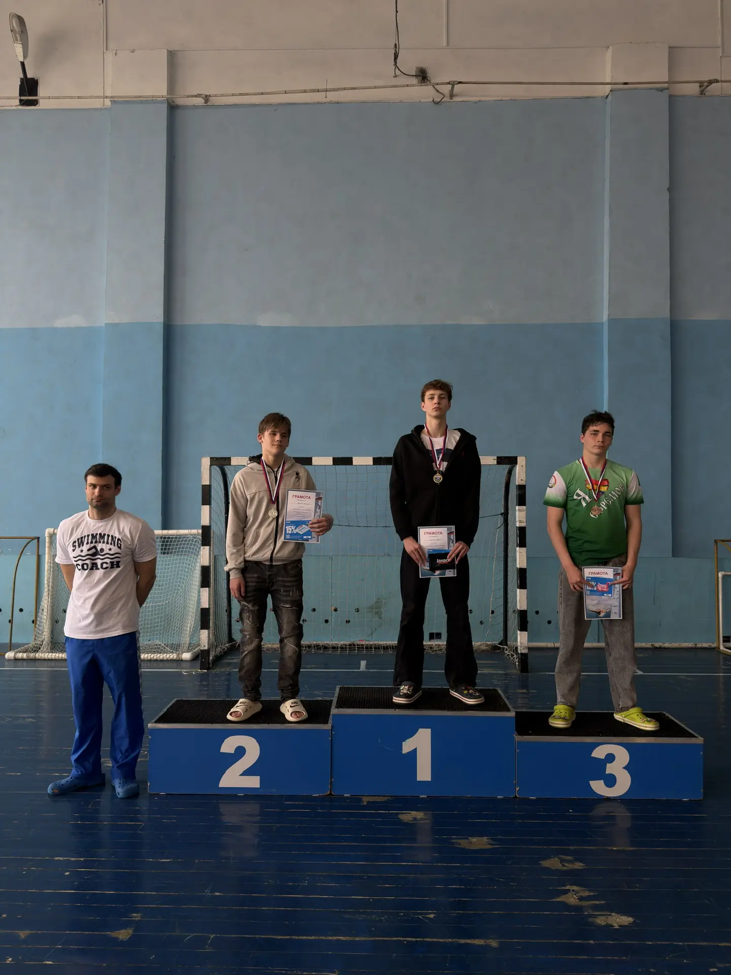 Морозов Кирилл, ученик 8 «А» класса, занял 3 первых места🥇🥇🥇 на открытым турнире по плаванию «Аквадо
