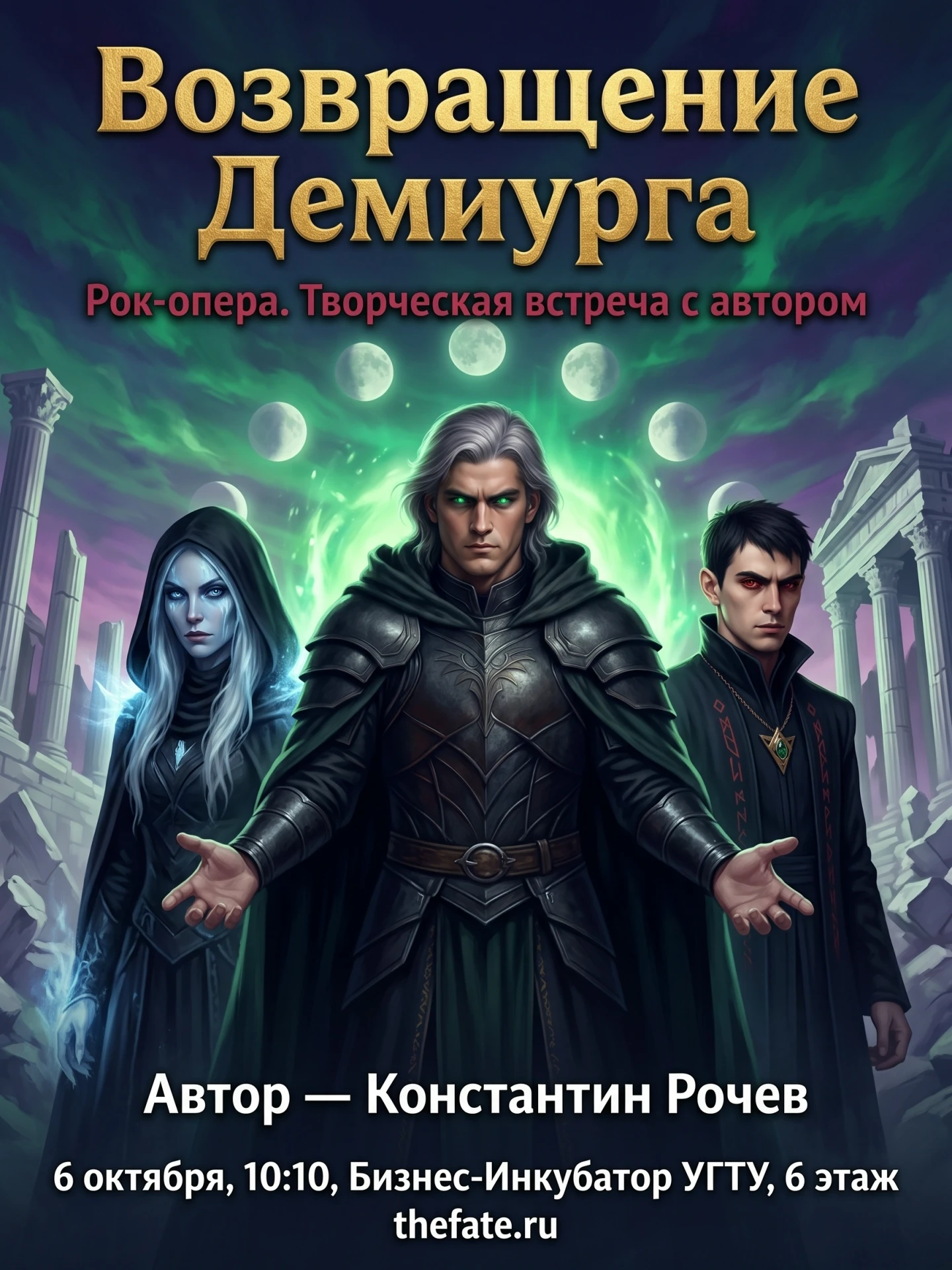 Приглашаем на творческую встречу с автором рок-оперы «Возвращение Демиурга»
