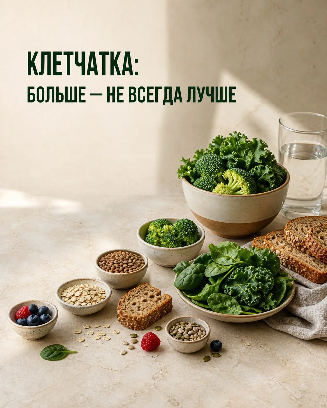 Почему просто добавить больше клетчатки — не всегда хорошая идея 🌿