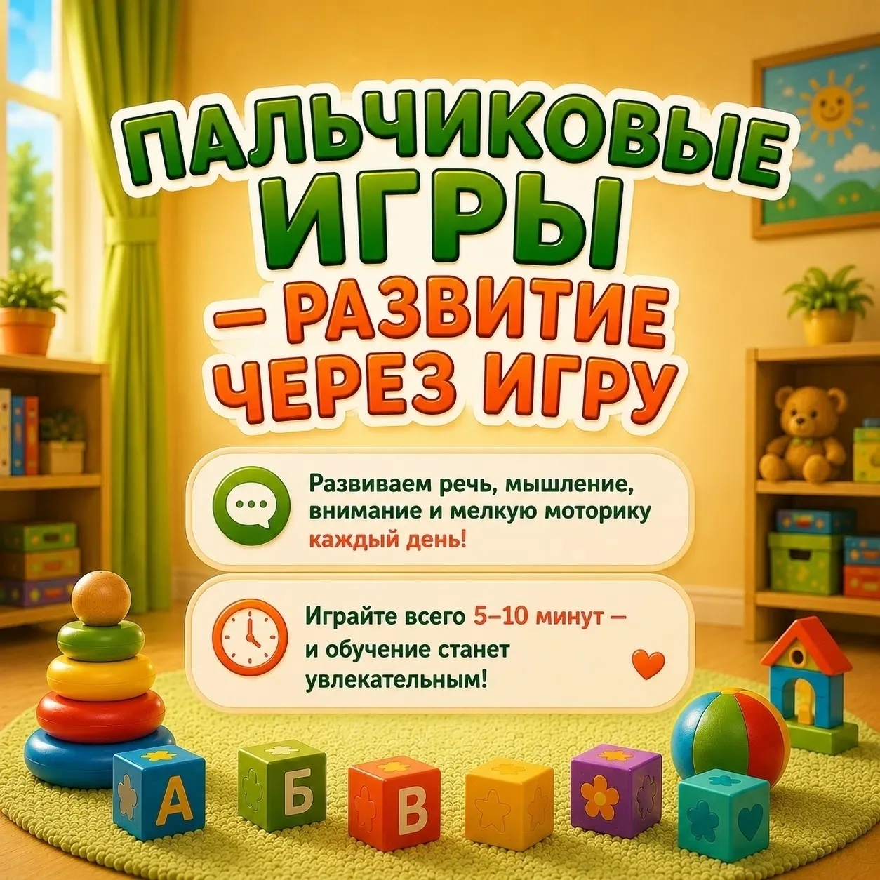 Пальчиковые игры — это полезно и весело! 🙌🤲👐
Знаете ли вы, что пальчиковые игры способствуют разв